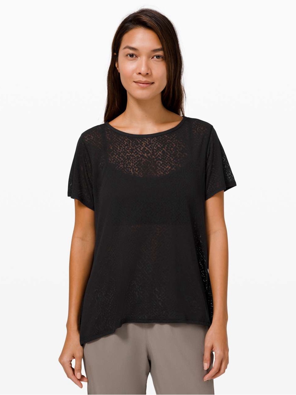 Lululemon Loop Around Tee Black size 2